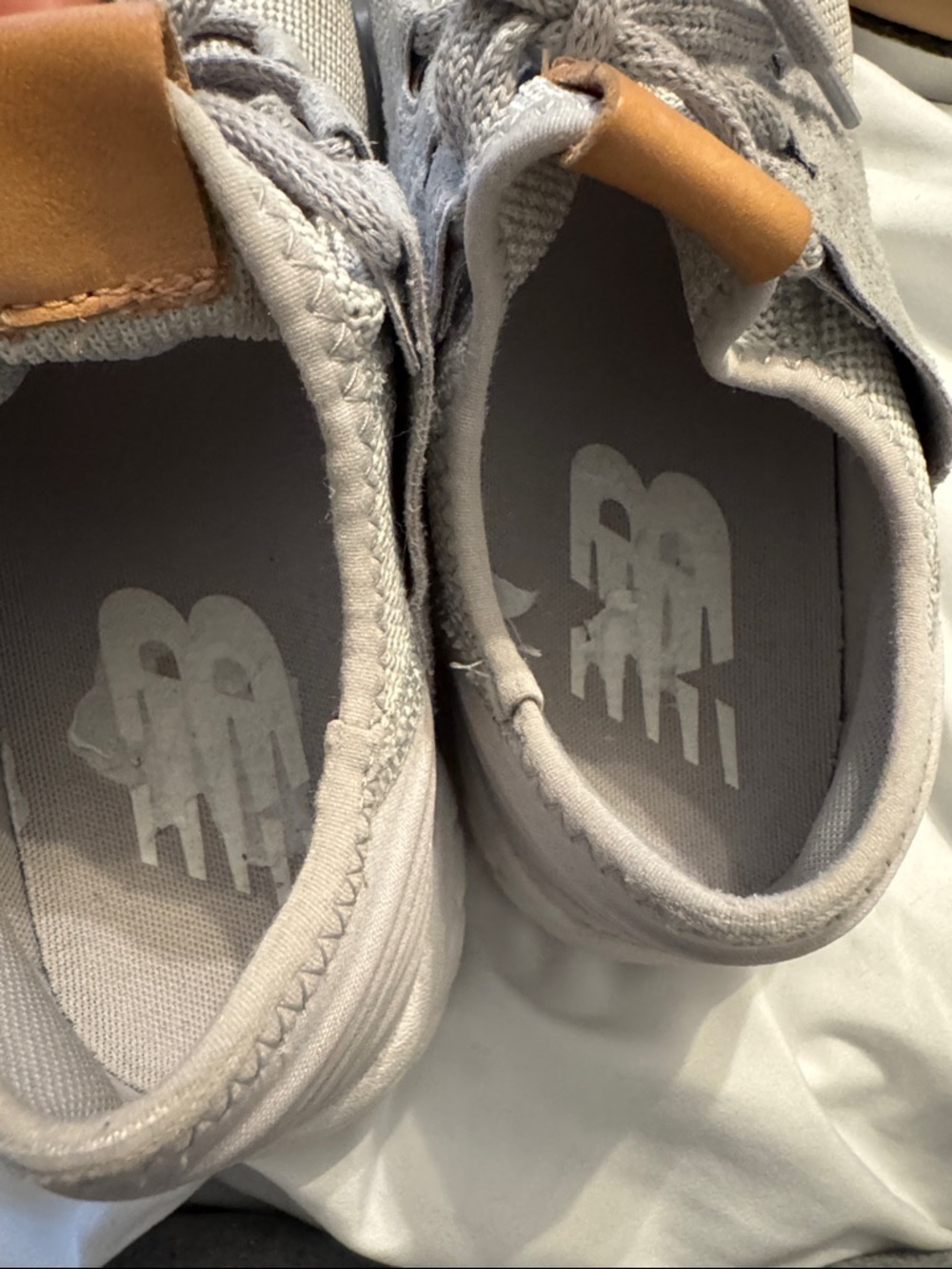 New Balance Light Grey Knit Lace-Up Sneakers - Picture 4 of 6